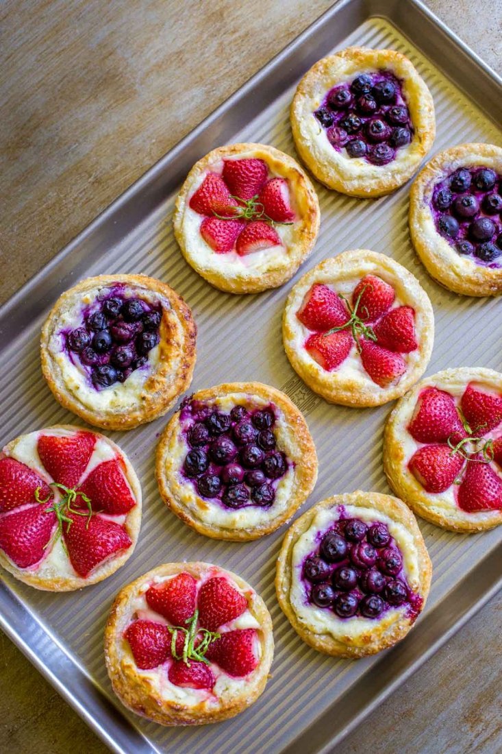 Fruit and cream cheese danish